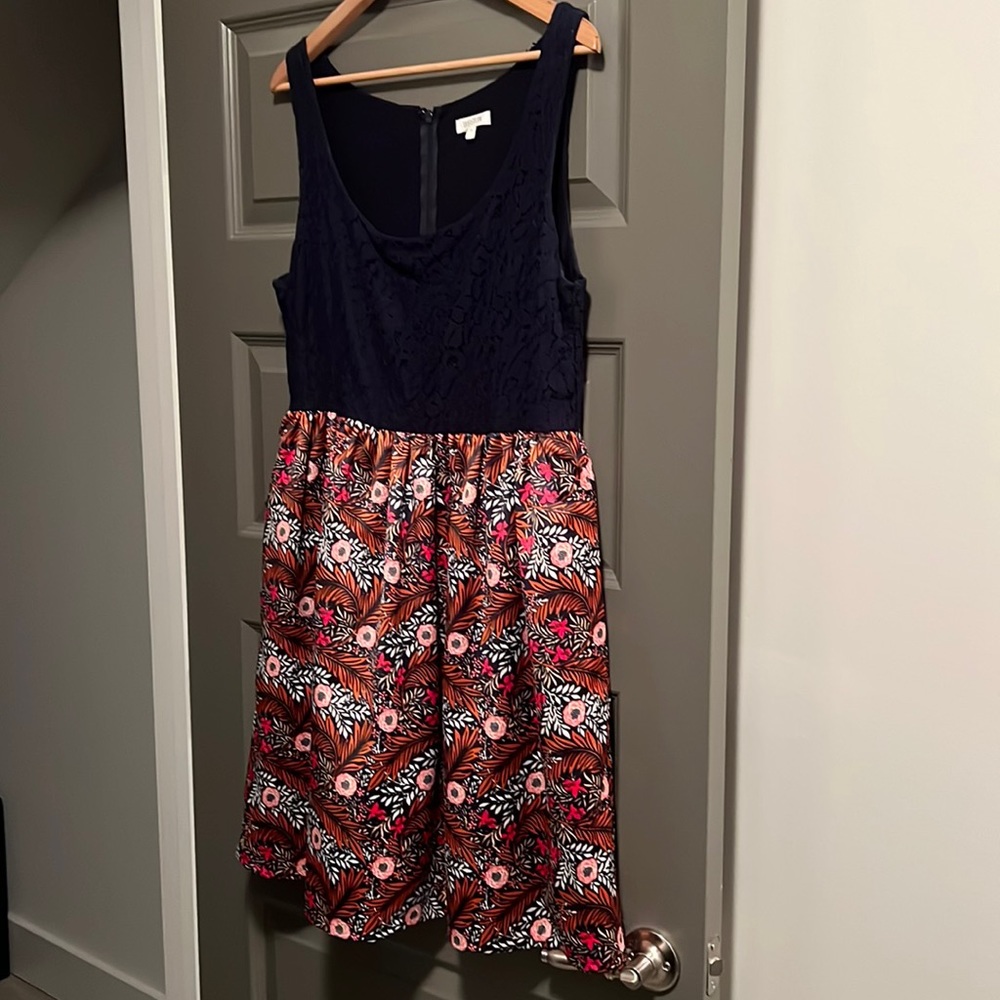 Weston Fit & Flare Lace Floral Dress • Anthropologie • Size 14